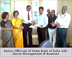 Senior Offiicials of State Bank of India with Senior Management of Avenues